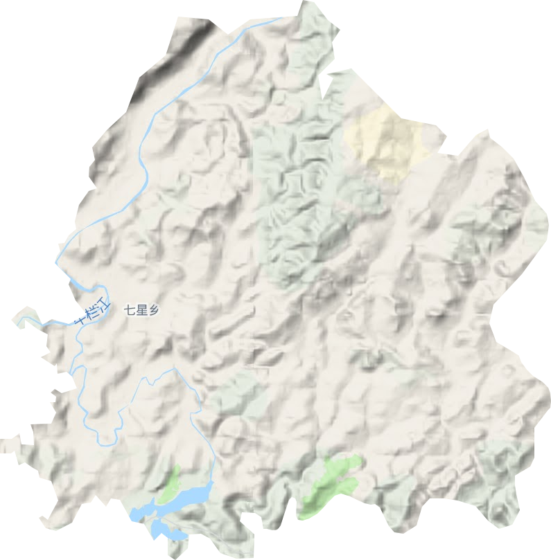 七星镇地形地图