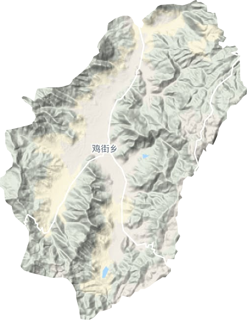 鸡街镇地形地图