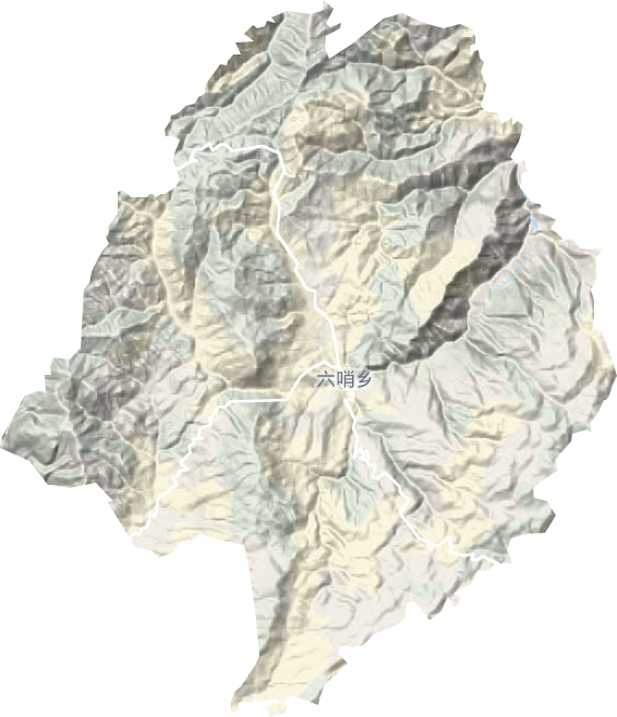 六哨乡地形地图