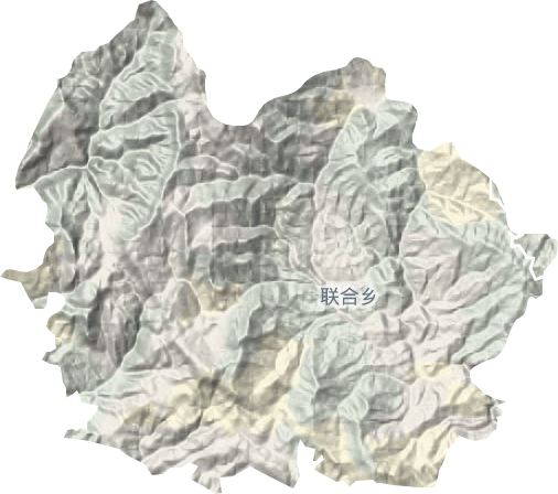 联合乡地形地图