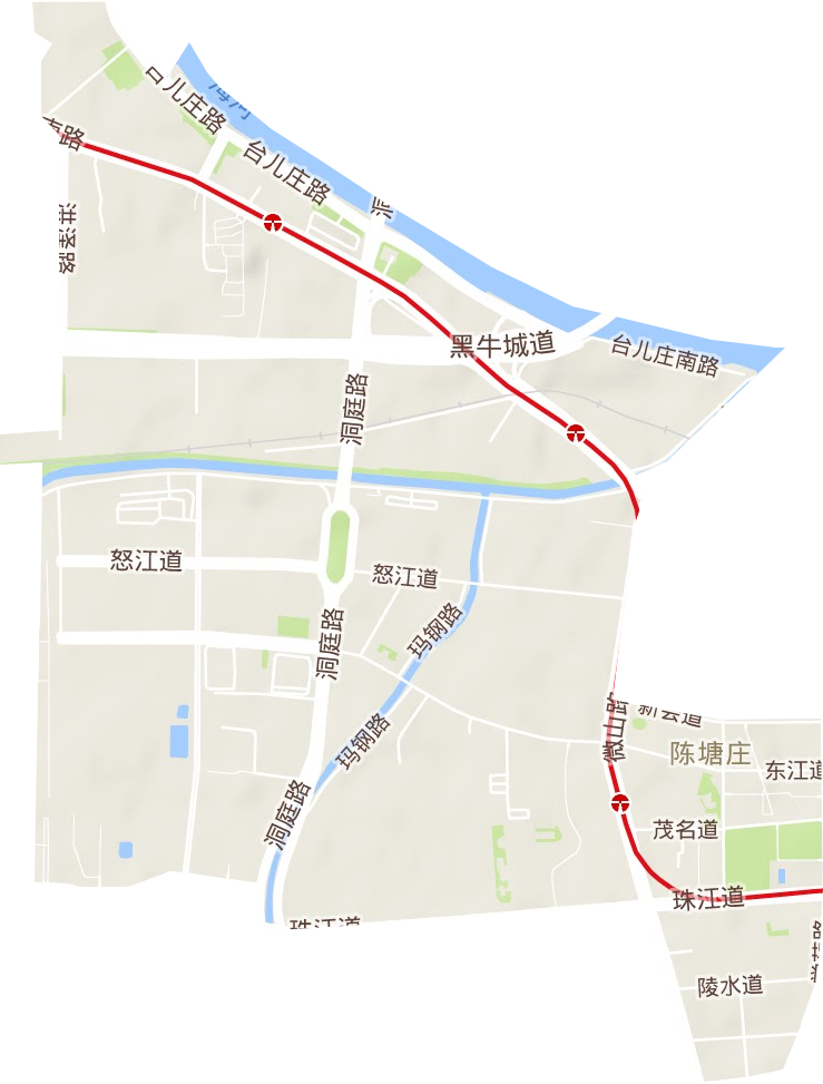 陈塘庄街道地形地图