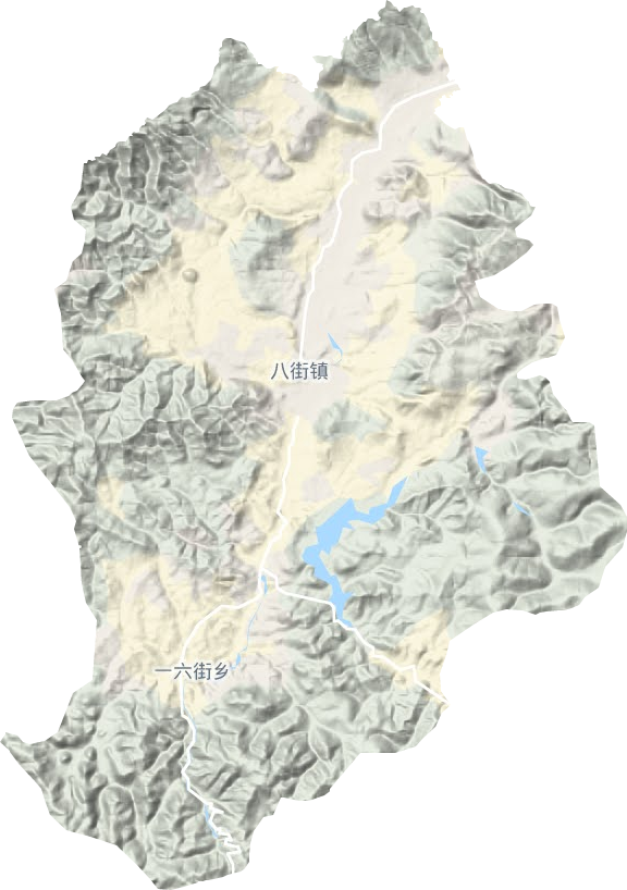 八街街道地形地图