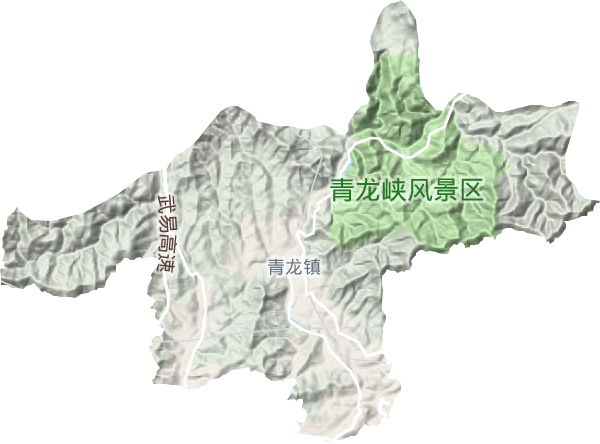 青龙街道地形地图