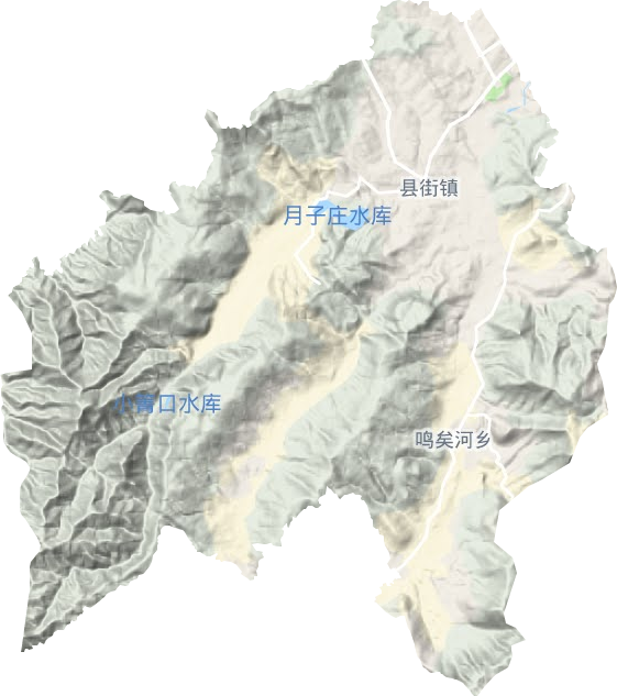 县街街道地形地图