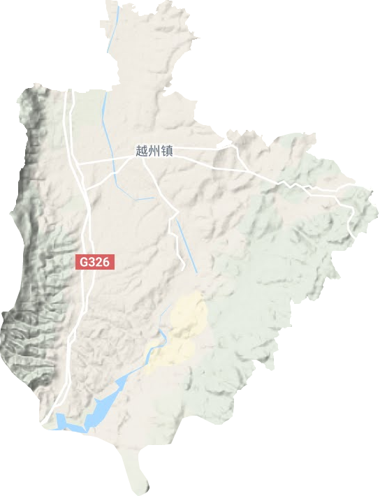 越州镇地形地图