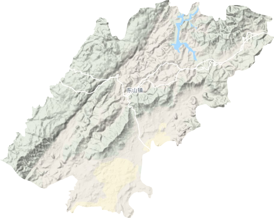 东山镇地形地图