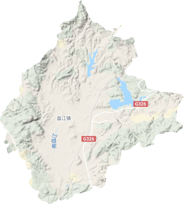 盘江镇地形地图