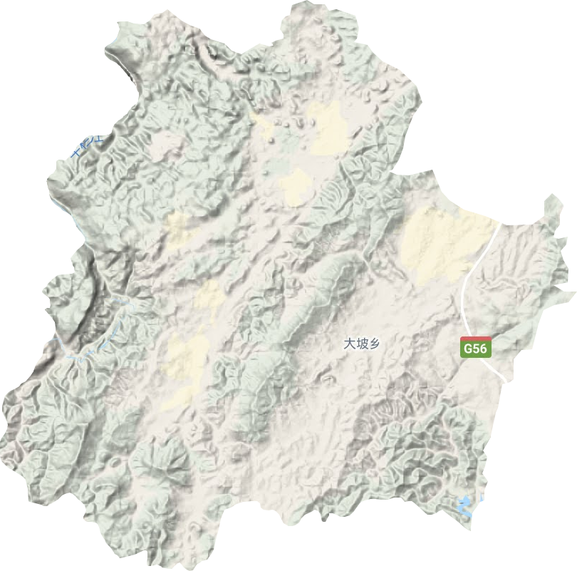 大坡乡地形地图