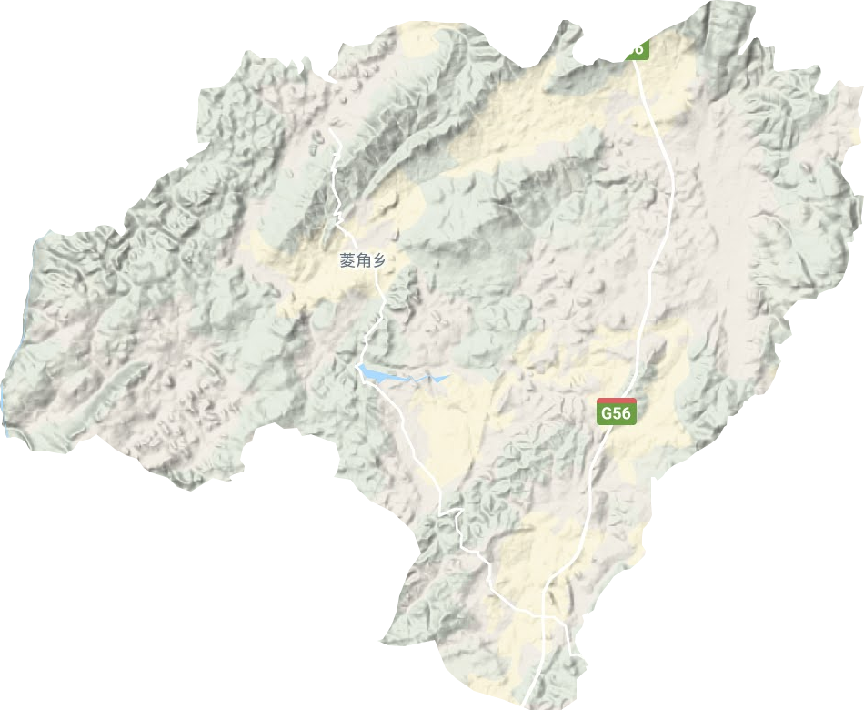 菱角乡地形地图