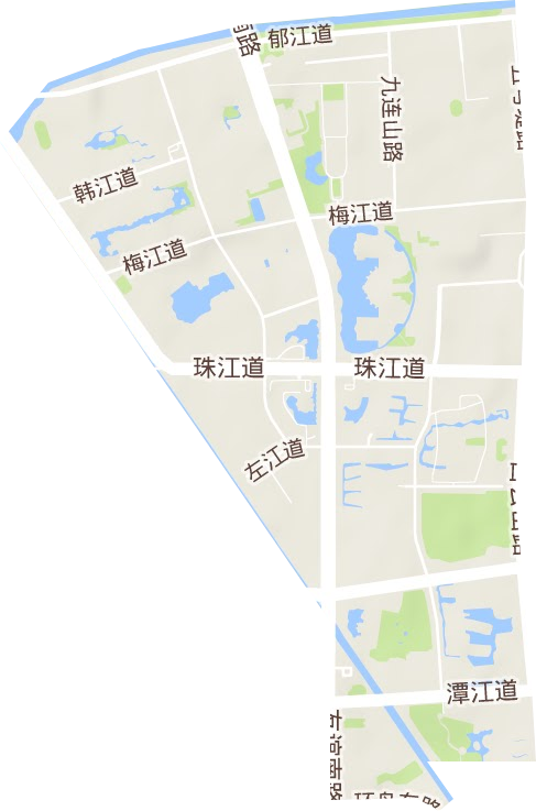 梅江街道地形地图