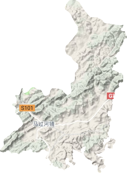 马过河镇地形地图