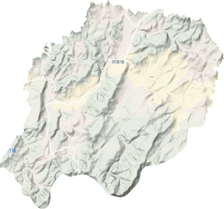 纳章镇地形地图