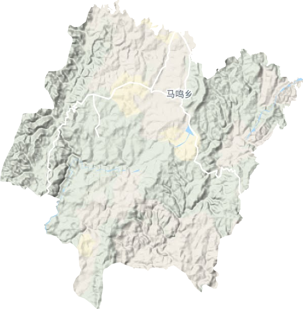 马鸣乡地形地图