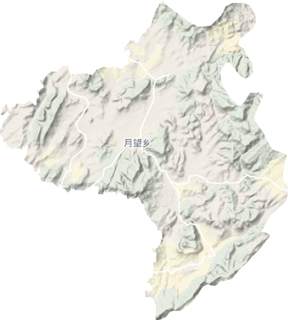 月望乡地形地图