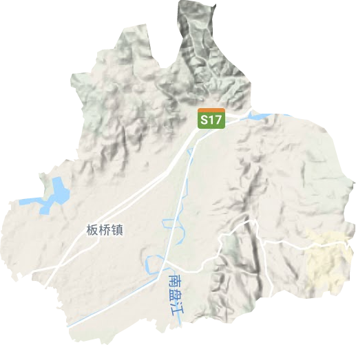 板桥镇地形地图