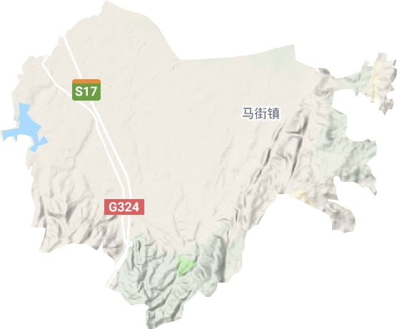 马街镇地形地图