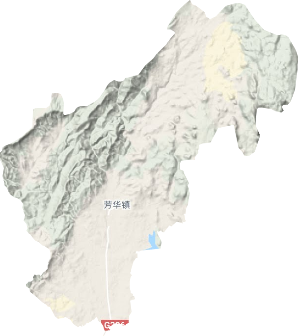 芳华镇地形地图