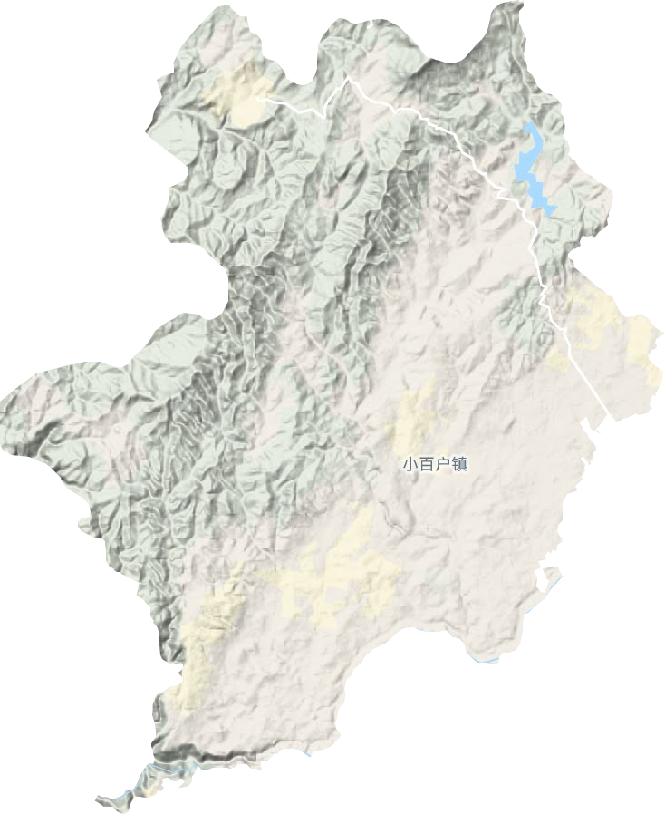 小百户镇地形地图