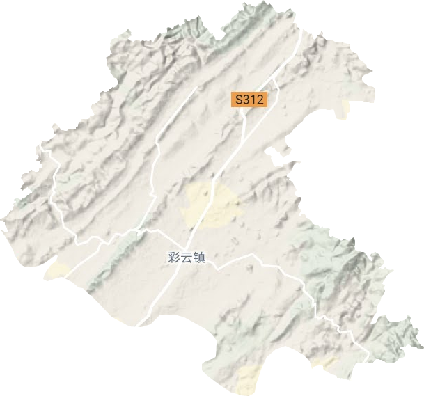 彩云镇地形地图