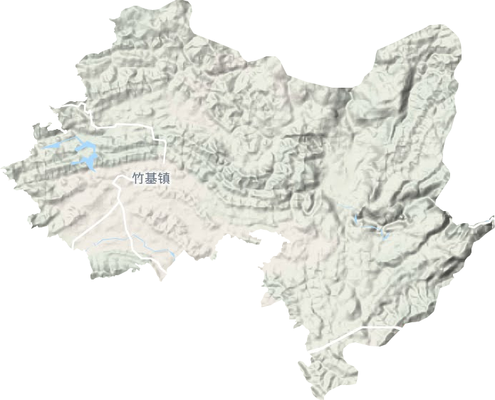 竹基镇地形地图