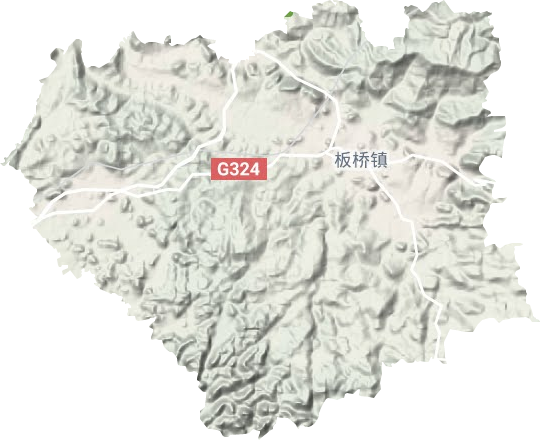 板桥镇地形地图