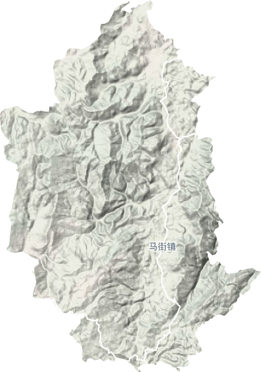 马街镇地形地图