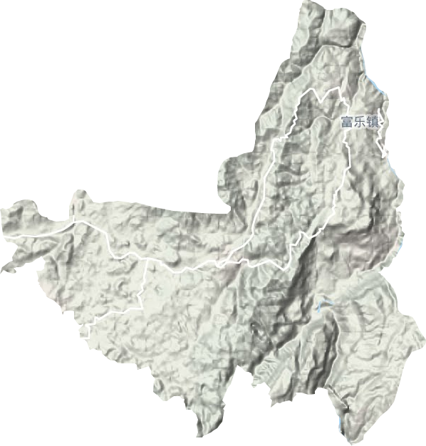 富乐镇地形地图