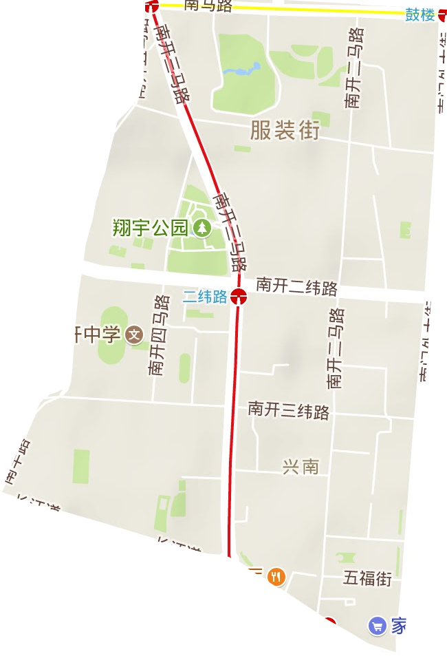 兴南街道地形地图