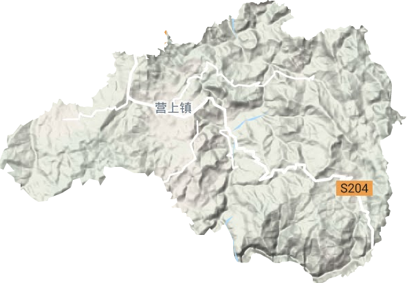 营上镇地形地图