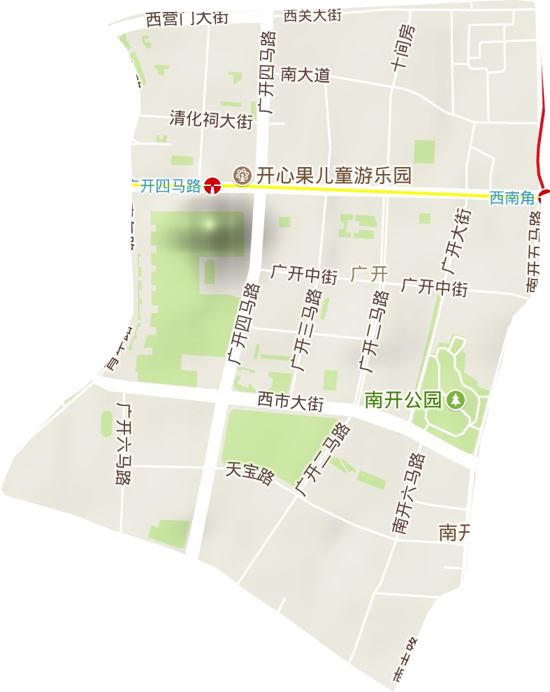 广开街道地形地图