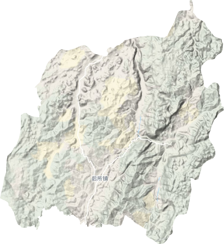 后所镇地形地图