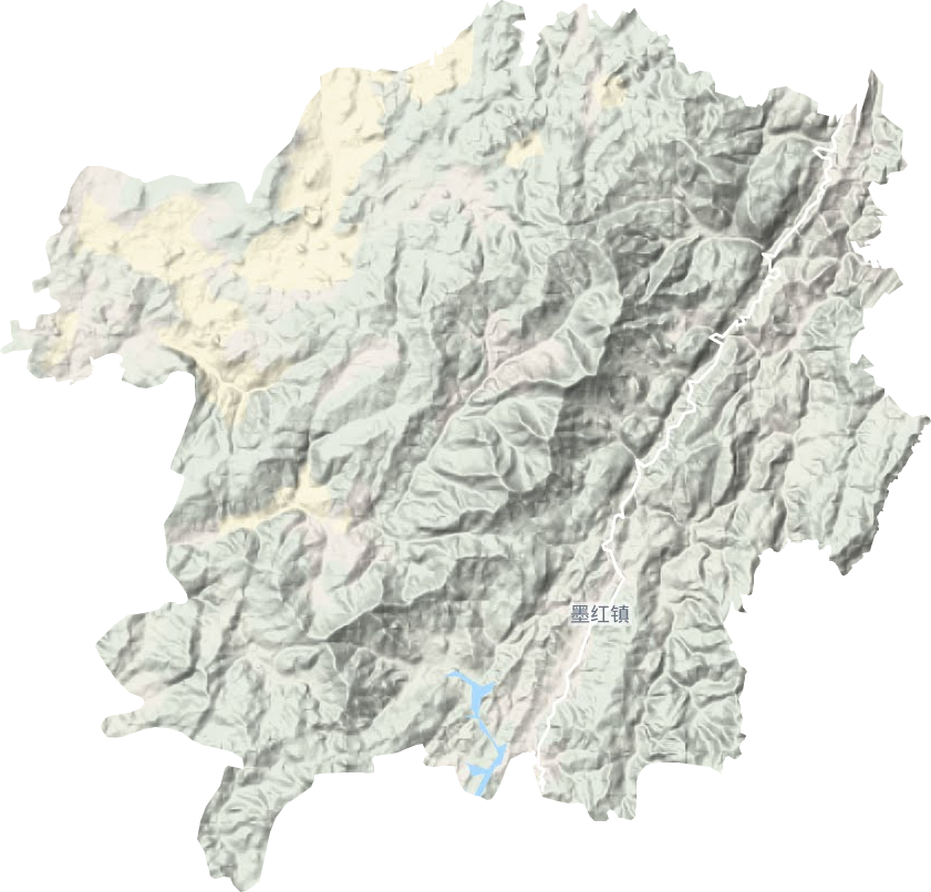 墨红镇地形地图