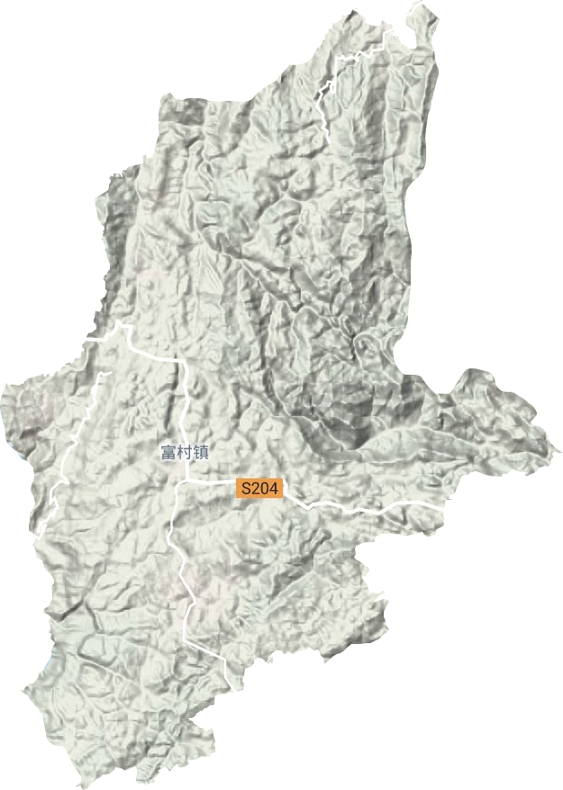 富村镇地形地图