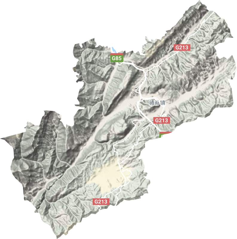 待补镇地形地图