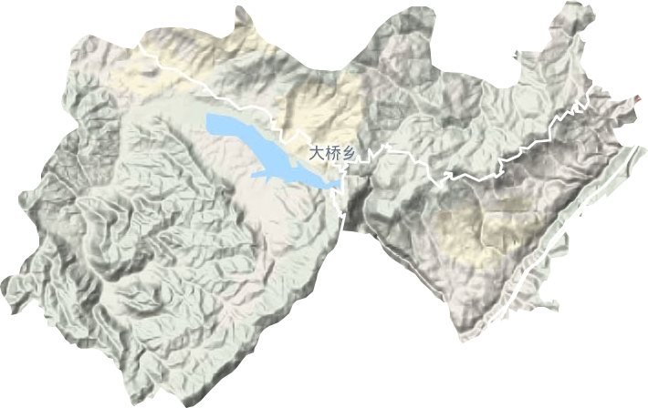 大桥乡地形地图