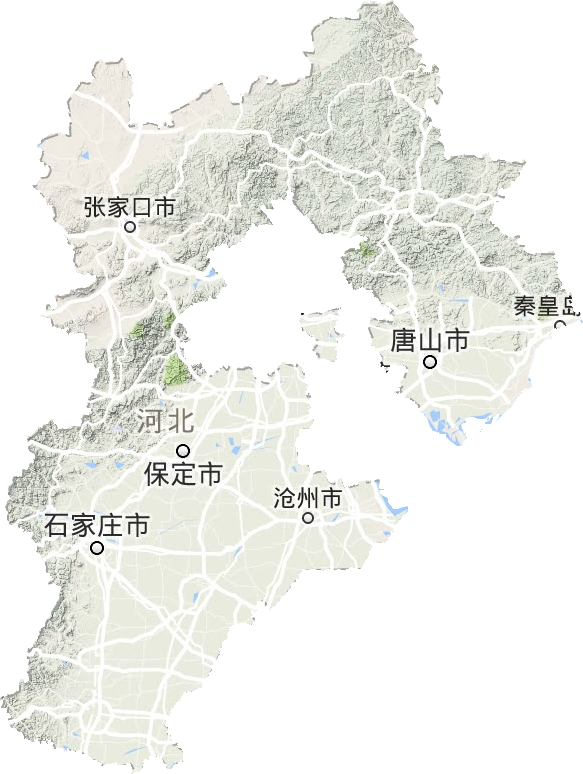 河北省地形地图