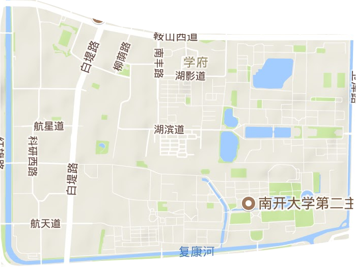 学府街道地形地图