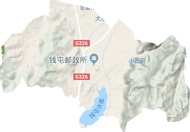宛水街道地形地图