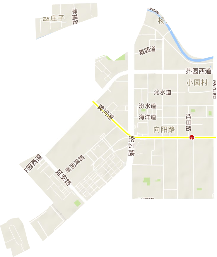 向阳路街道地形地图