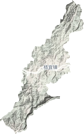 格宜镇地形地图