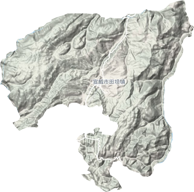 田坝镇地形地图