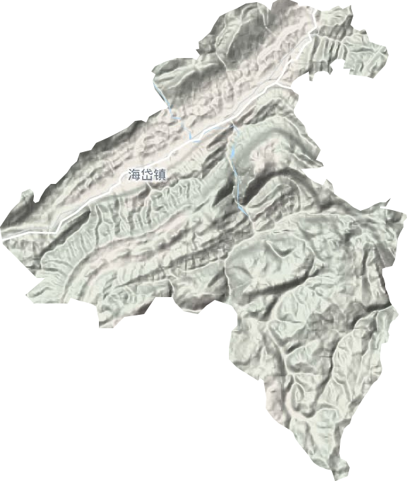 海岱镇地形地图