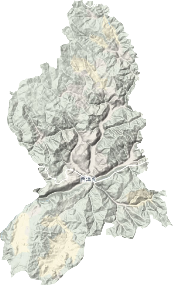 西泽乡地形地图