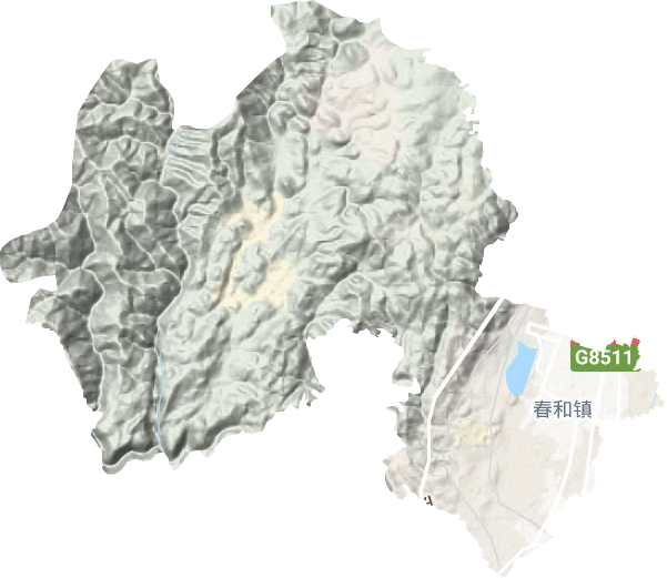 春和街道地形地图