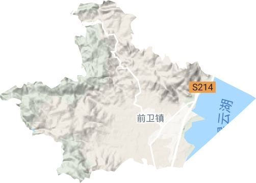 前卫镇地形地图