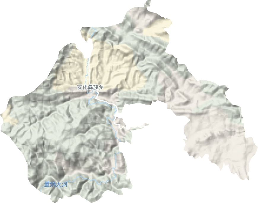 安化彝族乡地形地图