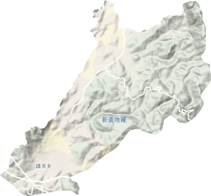 雄关乡地形地图