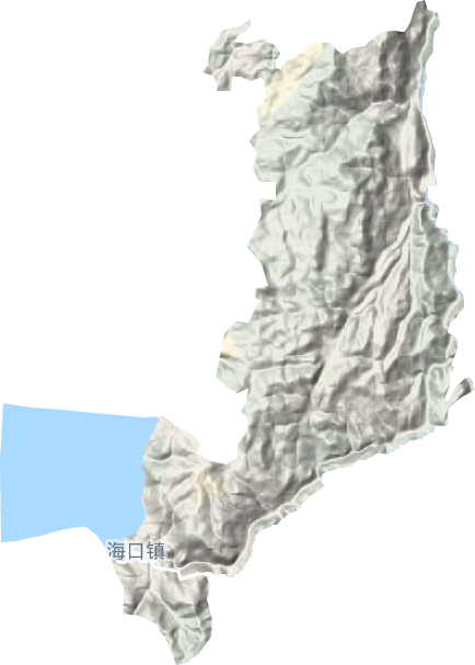 海口镇地形地图