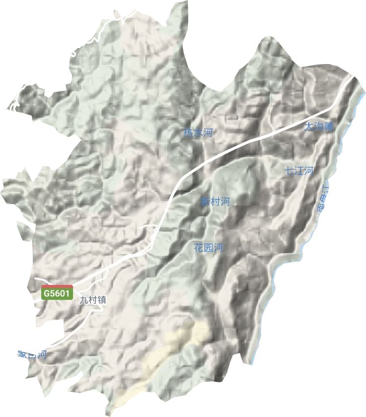 九村镇地形地图