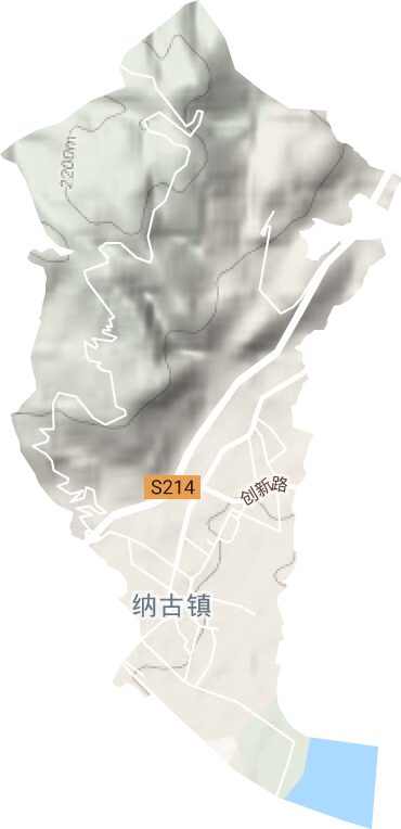 纳古镇地形地图